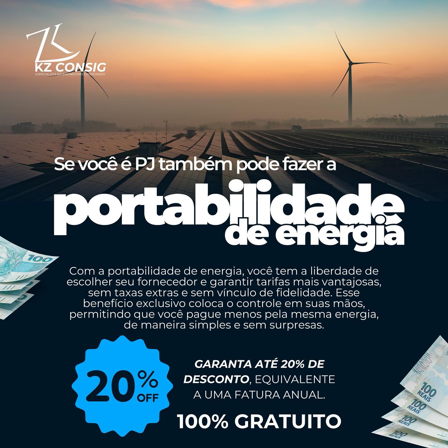 Portabilidade de Energia - 20% de desconto garantido